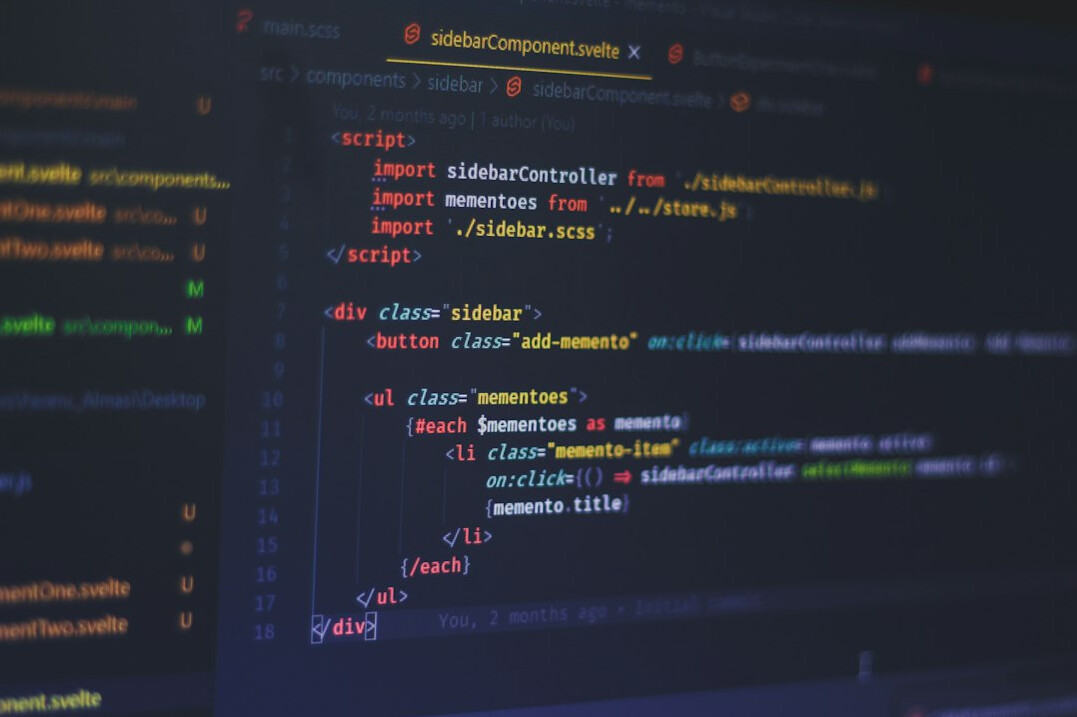 software developer coding