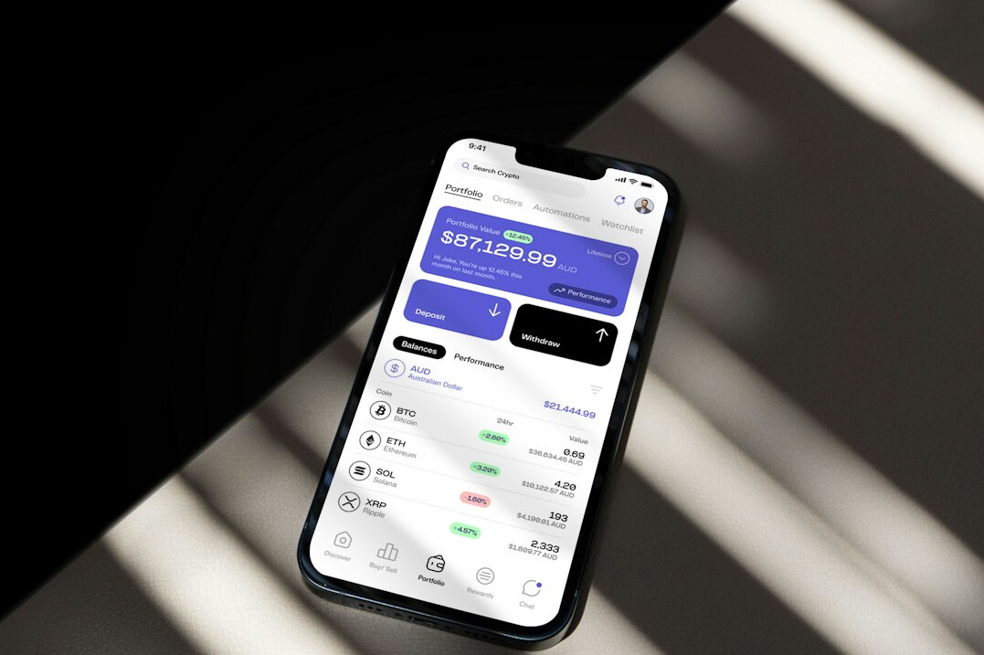 futuristic insurance app interface